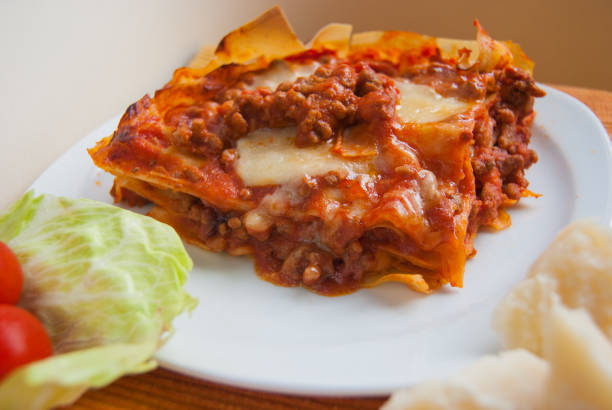 istock Lasagne with minced meat and Parmesan cheese 1045437914
