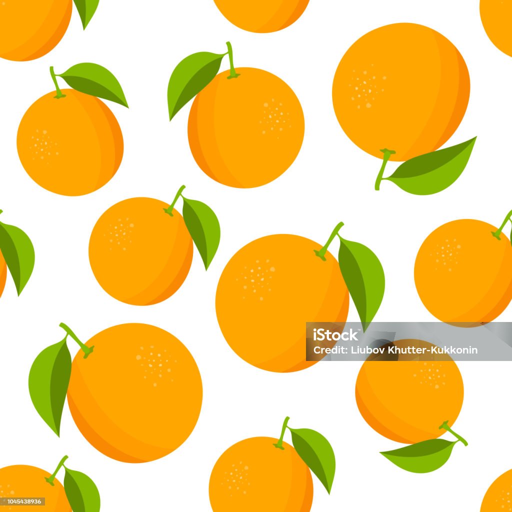 Oranges pattern. Colorful texture with oranges on white background. Vector illustration Oranges pattern. Colorful texture with oranges on white background. Vector illustration. Orange - Fruit stock vector
