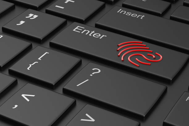 Enter keyboard key isolated on white