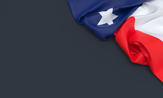 Texas state flag on Dark background