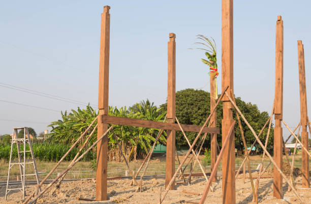 istock Wooden poles 1045463256