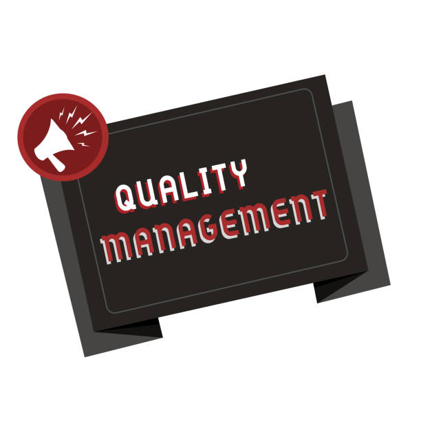 istock Text sign showing Quality Management. Conceptual photo Maintain Excellence Level High Standard Product Services 1045466098