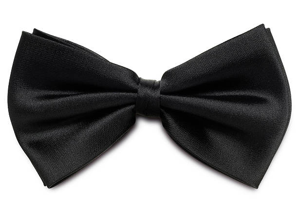 istock Perfectly tied black bow tie on white background 104547822