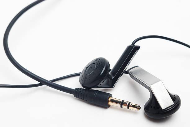 istock earphones and minijack on white 104548677