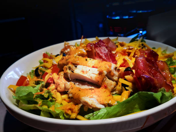 istock Fresh chicken salad with tomatoes 1045491318