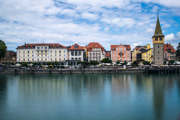 istock Lindau city with Mangenturm tower 1045495152