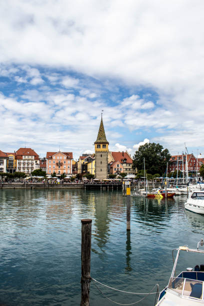 istock Lindau city with Mangenturm tower 1045495294