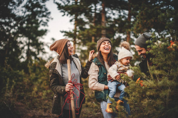 istock Family collecting their tree for Christmas 1045495696