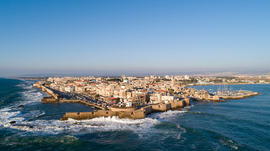 Aerial View of Acre Old City\nAkko, Israel.