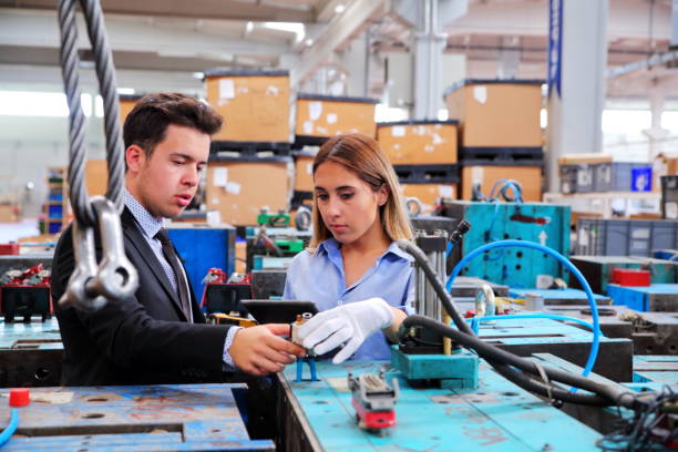 istock Quality inspectors team at factory 1045501472
