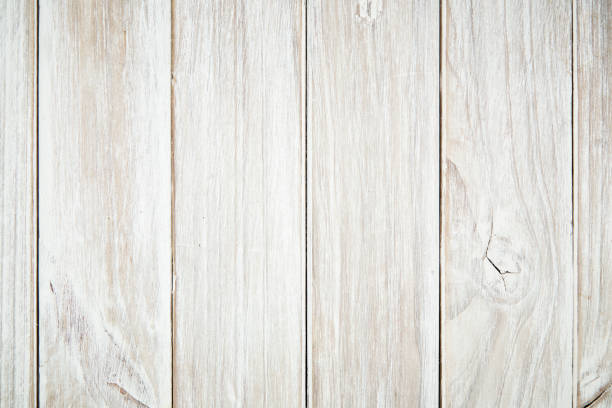 istock Above the old white oak wood floor with blank space 1045505178