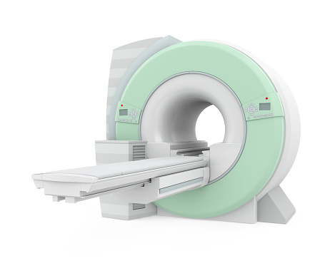 CT Scanner Tomography isolated on white background. 3D render
