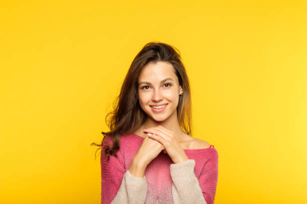 istock happy smiling joyful girl portrait face expression 1045528976