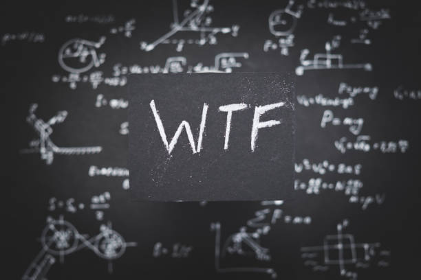 wtf complicated odd strange scientific equation wtf. complicated odd strange unclear scientific formula or equation. education research and experiment concept. wtf stock pictures, royalty-free photos & images