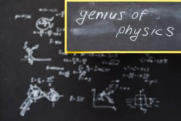 Photo of genius physics science research blur formula board
