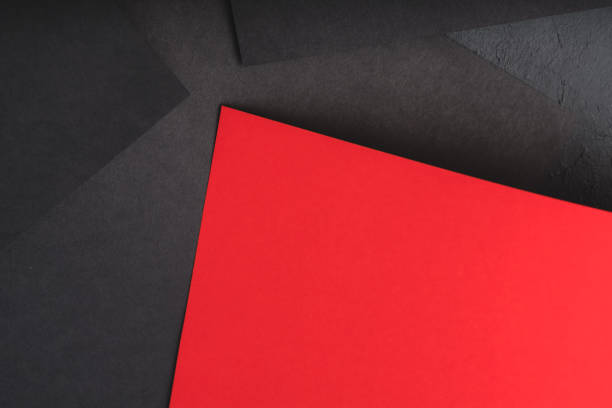 istock paper layers black red contrast abstract geometric 1045529578