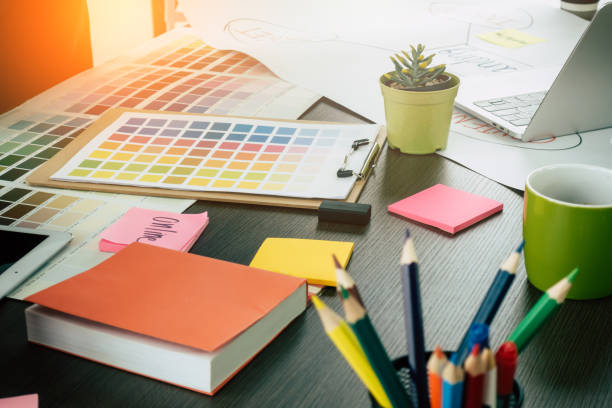 istock BUSINESS BRAIN STORM WORKING DESK NOBODY OFFICE BACKGROUND 1045529680