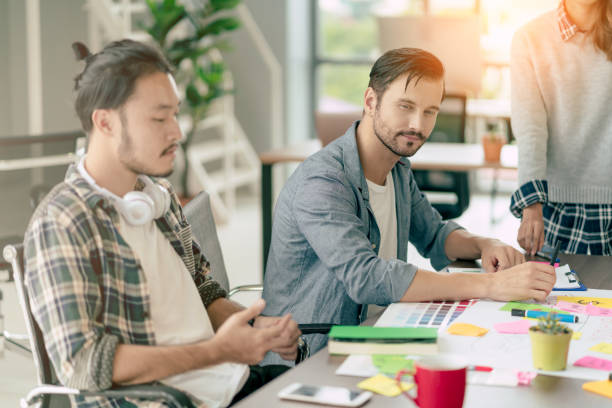 istock creativity brainstorm ideas concept with business partnet meeting workshop in conference room office background 1045532786