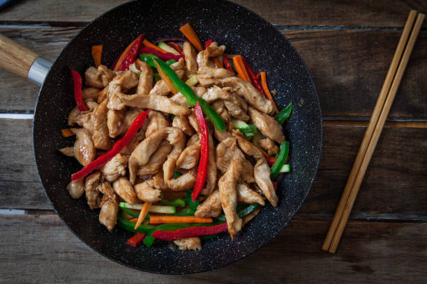 istock wok with vegetables and chicken 1045533362