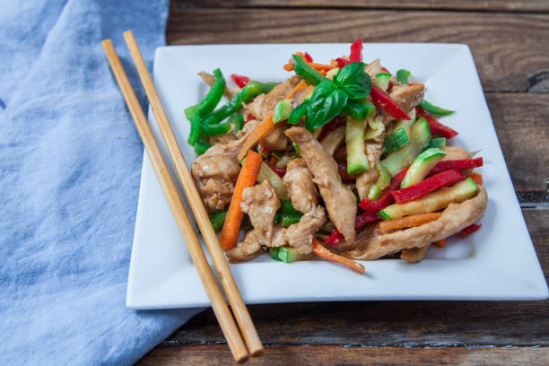 istock wok with vegetables and chicken 1045533380