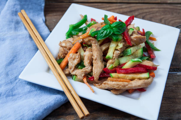 istock wok with vegetables and chicken 1045533410
