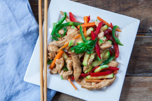 istock wok with vegetables and chicken 1045533412