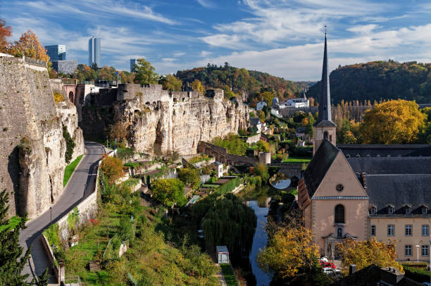 istock Luxembourg old town (Ville Basse) view at autumn. 1045533772
