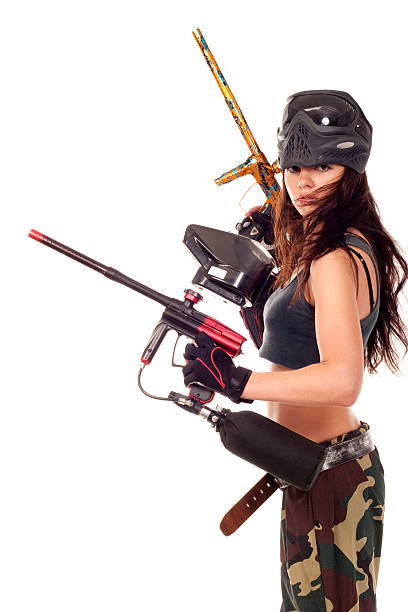 istock Paintball girl 104553383
