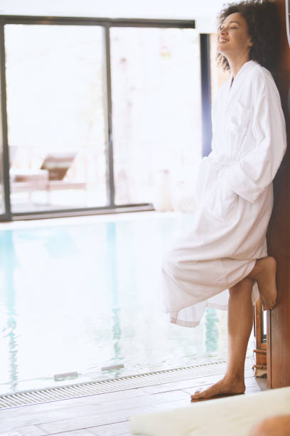 istock Joyful woman at the spa 1045539702