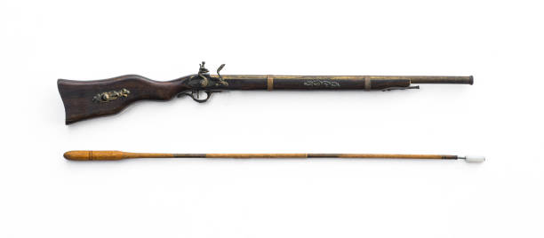 istock old musket rifle,ramrod for rifles 1045546916