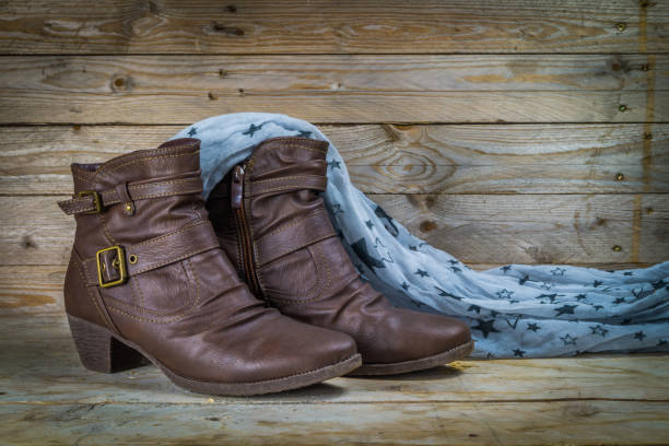 istock Pair of female autumn boots. 1045550264