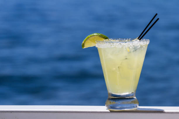 tropical cocktails on the water