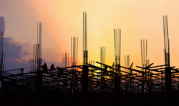 istock Work Safety officer or Civil Engineer. team worker on background of construction site,copy space. 1045554790