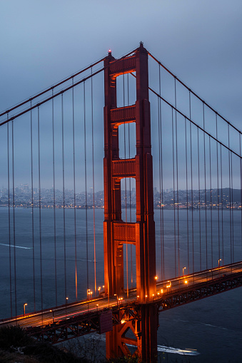 Golden Gate Bridge on a foggy morning