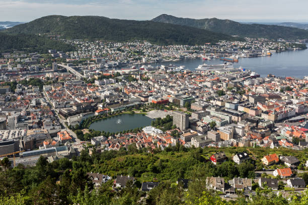 istock panoramic view Cityscape of Bergen, Norway in summer time 1045560850