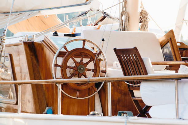 istock Luxury sailing yachts in the port 1045563016