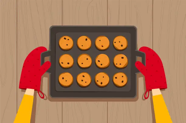 Vector illustration of Baking cookies