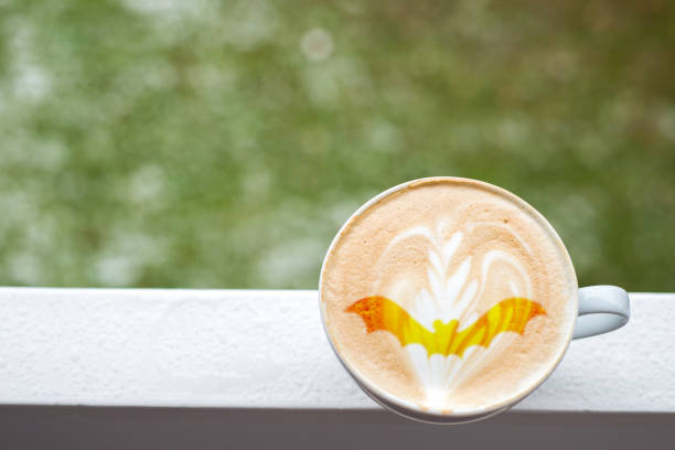istock A cup of coffee with a Halloween face 1045565380