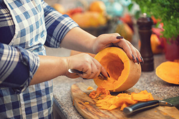 istock Preparing Pumpkin soup at home 1045568252
