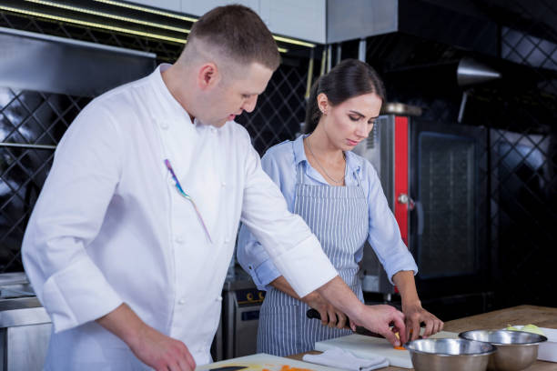istock Pretty pleasant lady attending a cooking course 1045580454