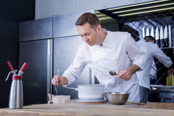 istock Talented cook preparing an unusual dish in the kitchen 1045580488