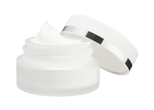 Cosmetic product on white background