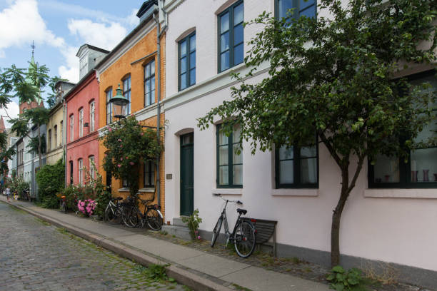 istock steet with colorful houses in Copenhagen old town, Denmark 1045585708