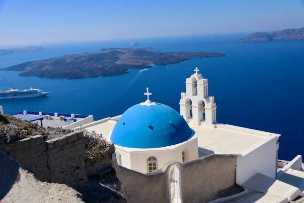 istock Three Bells of Fira 1045586086