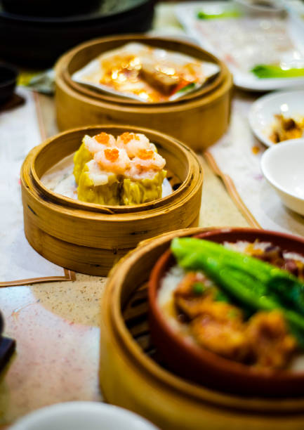 istock Chinese Cantonese dimsum meal served in bamboo steamer 1045586176
