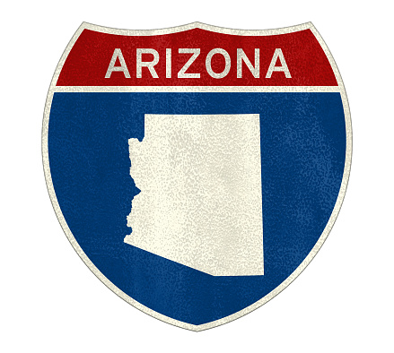 Arizona Interstate road sign map