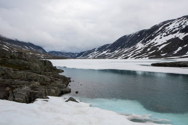 istock Frozen lake in  Grotli near Stryn (Rv258, Norway) 1045591770