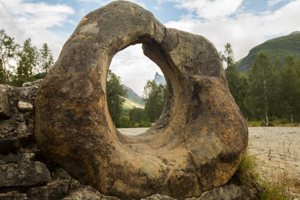 istock stone ring on the old bridge, Hornindal, Norway 1045592574