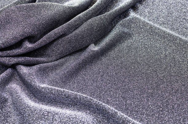 istock Fabric jersey with black and silver lurex 1045595884