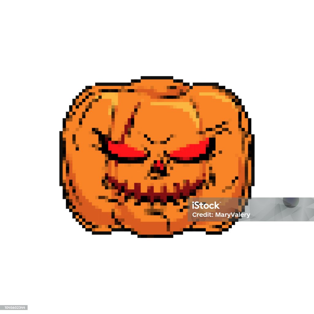 Bí Ngô Halloween Pixel Nghệ Thuật Biểu Tượng Kinh Dị 8 Bit Hình ...
